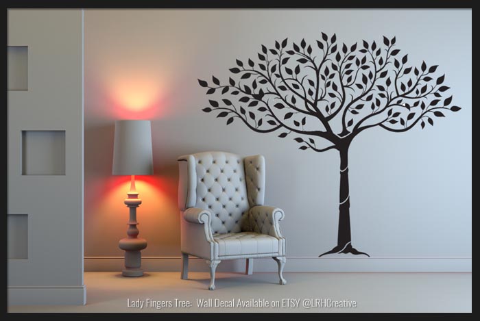 Lady Fingers Tree Wall Decal